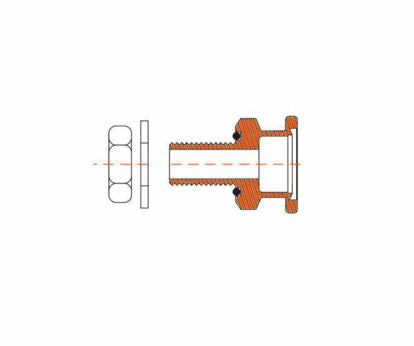 Adapter Baseplate Fitting to CF Flange Cross-Section