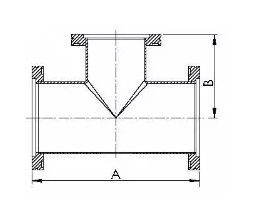 ISO-K Reducing Tees Dimensions