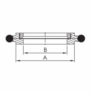 ISO-K Screened Centering Ring with O-Ring Dimensions