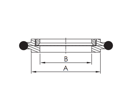 ISO-K Screened Centering Ring with O-Ring Dimensions