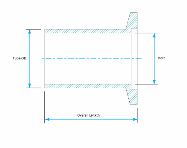 KF Half Nipple Dimensions