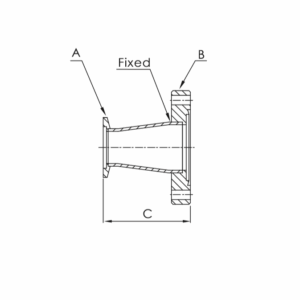 KF to CF Conical Adapter Dimensions