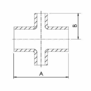 Weld 4-Way Reducing Crosses Dimension