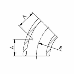 Weld 45 Degree Elbows Dimension