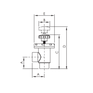 Tube Manual Angle Poppet Valve Dimensions